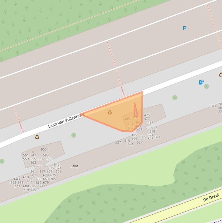 Kaart van postcodegebied 3706CM.