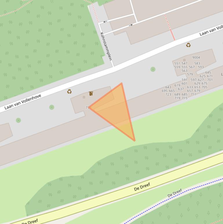 Kaart van postcodegebied 3706EB.