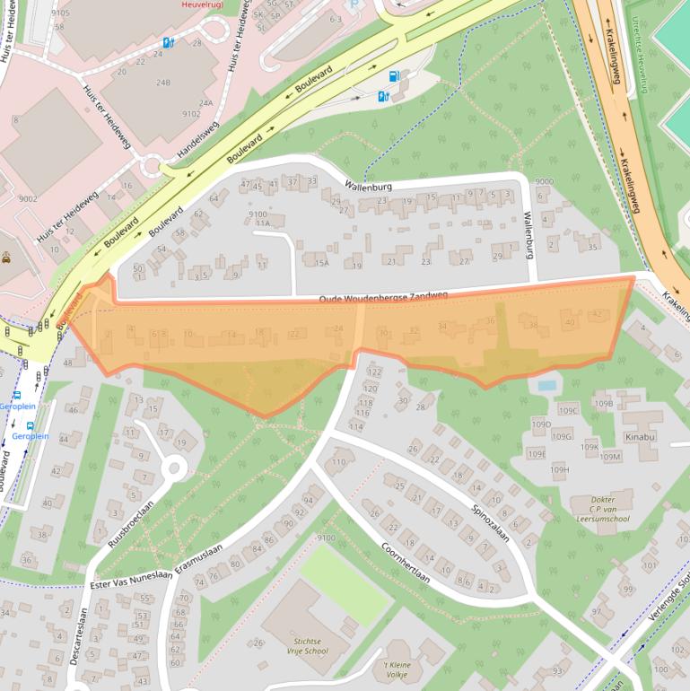 Kaart van postcodegebied 3707AN.
