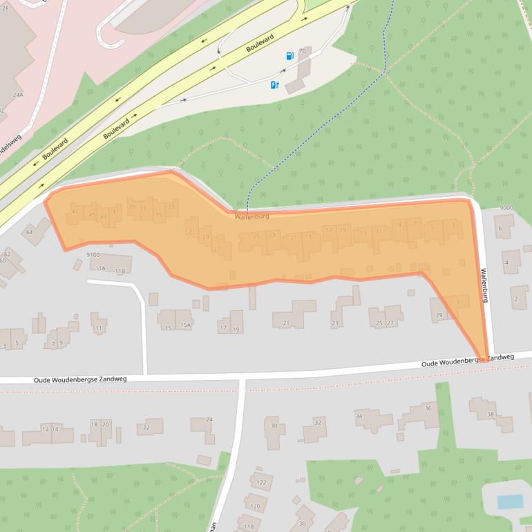 Kaart van postcodegebied 3707AP.