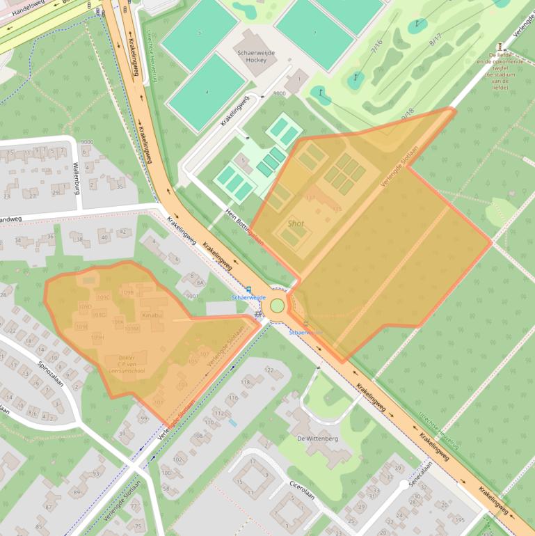 Kaart van postcodegebied 3707CE.