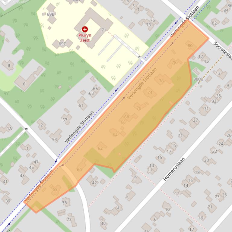 Kaart van postcodegebied 3707CK.