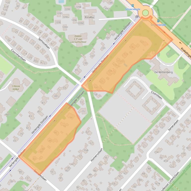 Kaart van postcodegebied 3707CL.