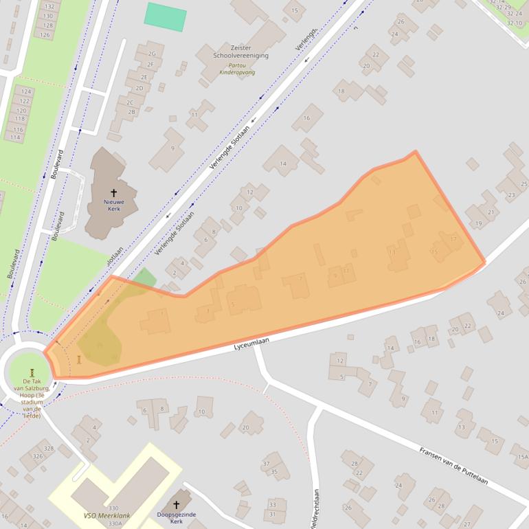 Kaart van postcodegebied 3707EA.