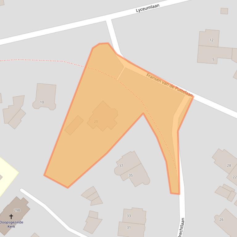 Kaart van postcodegebied 3707EG.