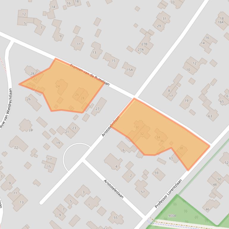 Kaart van postcodegebied 3707EH.