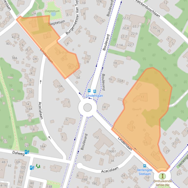 Kaart van postcodegebied 3707EN.
