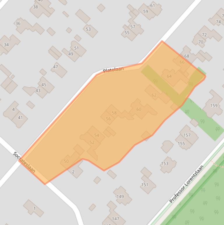 Kaart van postcodegebied 3707GH.