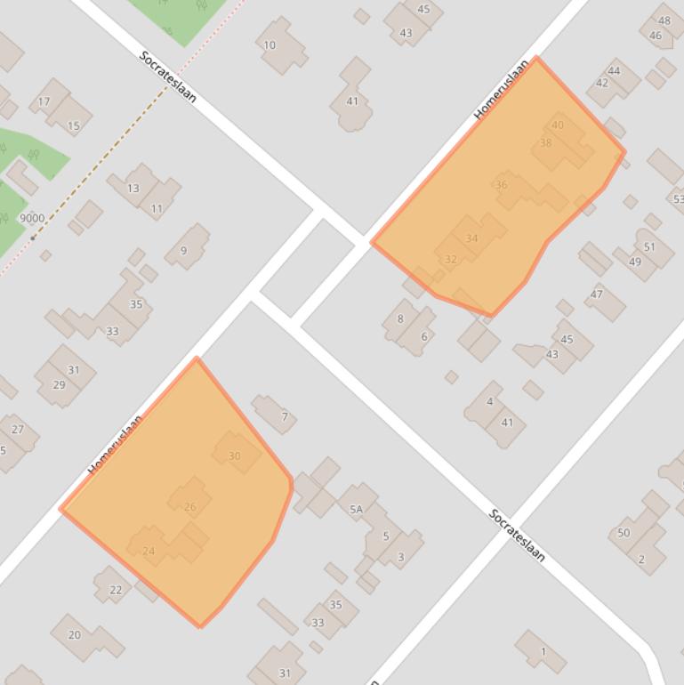 Kaart van postcodegebied 3707GT.