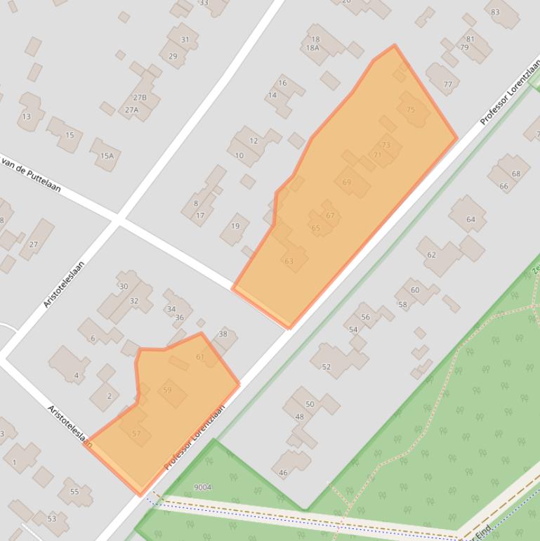 Kaart van postcodegebied 3707HA.