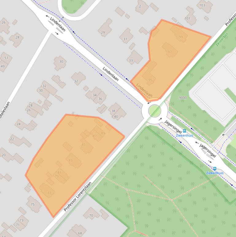 Kaart van postcodegebied 3707HB.