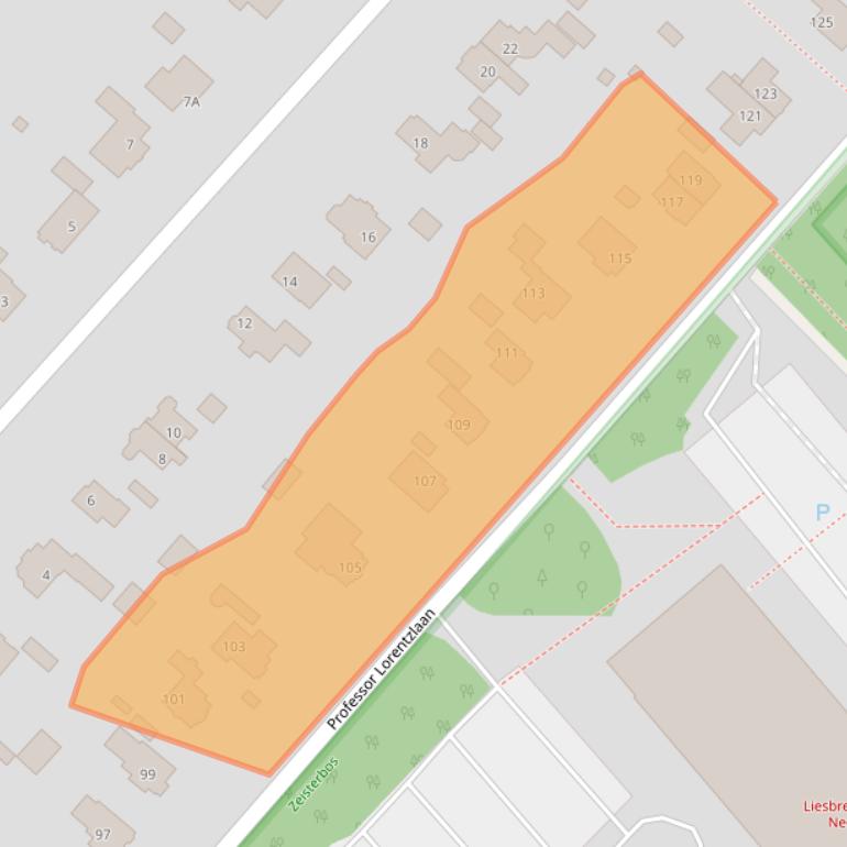 Kaart van postcodegebied 3707HC.