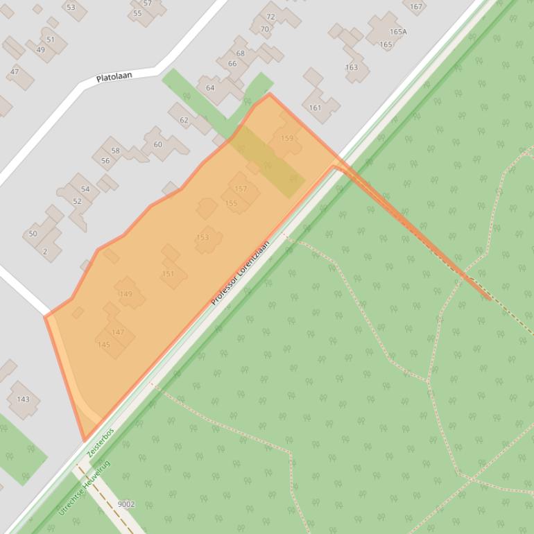 Kaart van postcodegebied 3707HE.