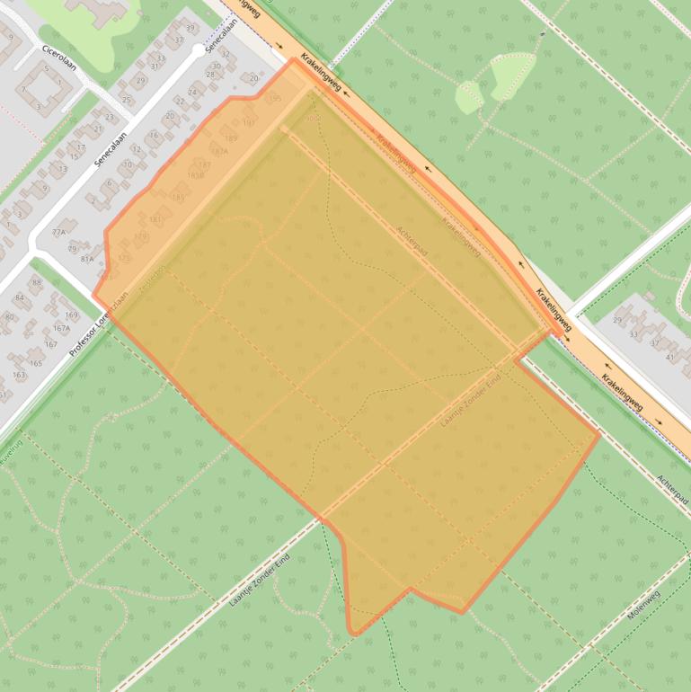 Kaart van postcodegebied 3707HH.