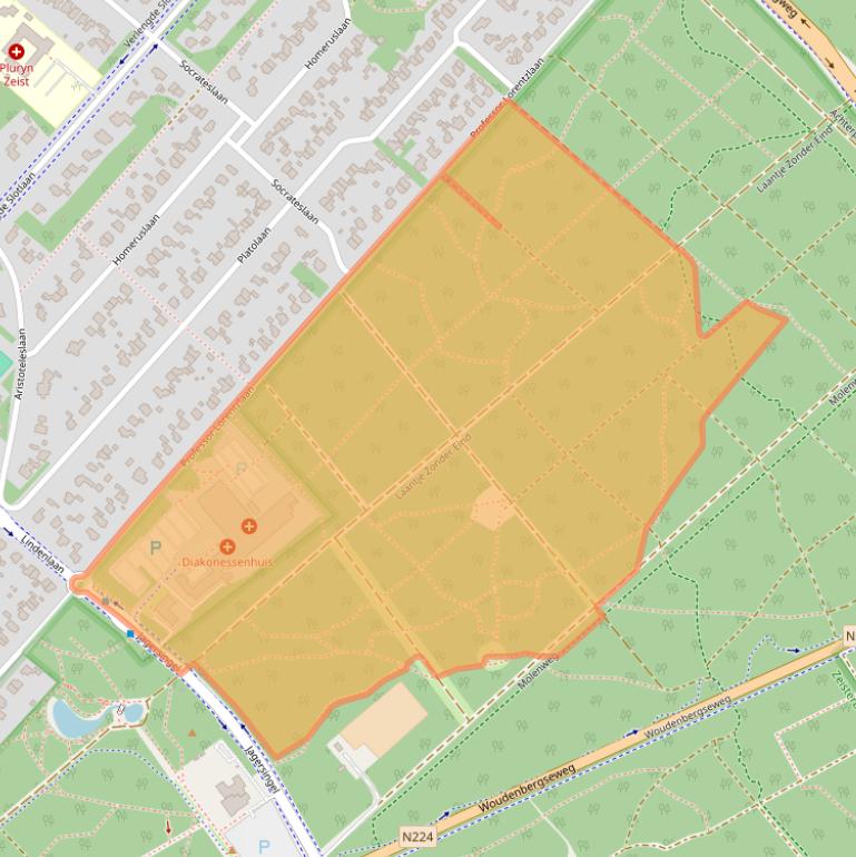 Kaart van postcodegebied 3707HL.