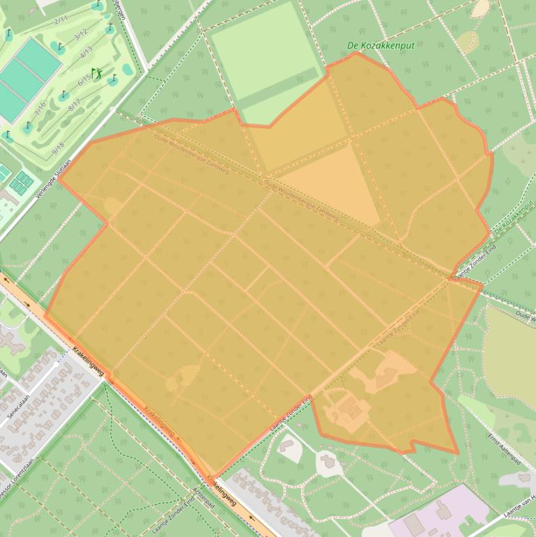 Kaart van postcodegebied 3707HN.