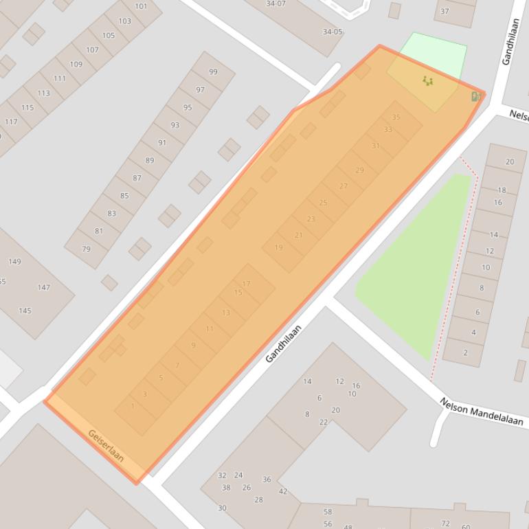 Kaart van postcodegebied 3707KE.