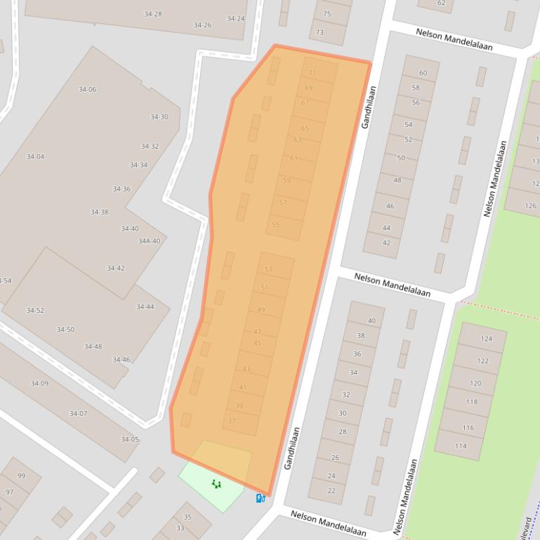 Kaart van postcodegebied 3707KG.