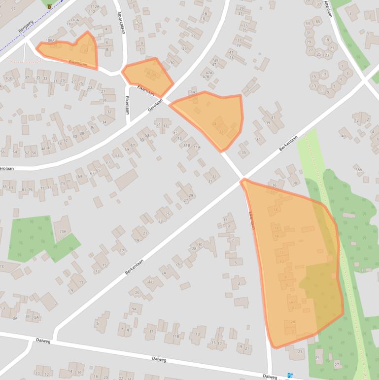 Kaart van postcodegebied 3707SE.