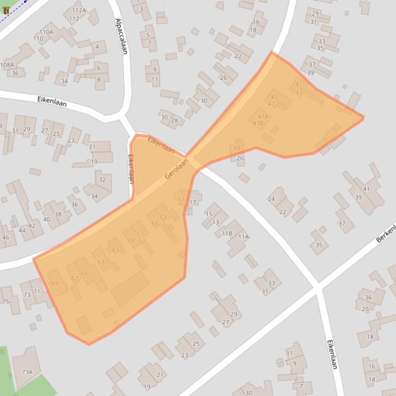 Kaart van postcodegebied 3707SH.