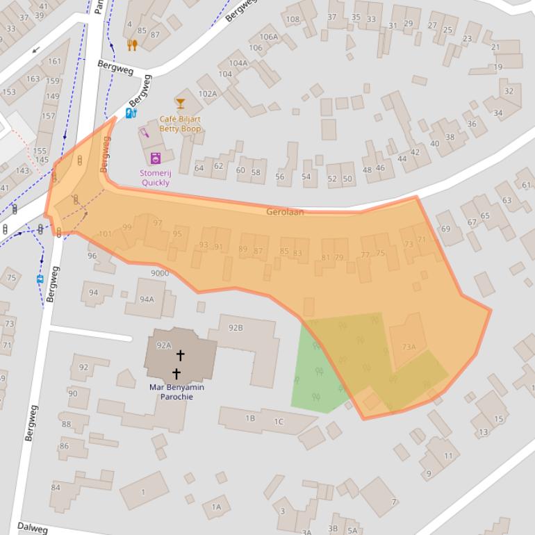 Kaart van postcodegebied 3707SJ.