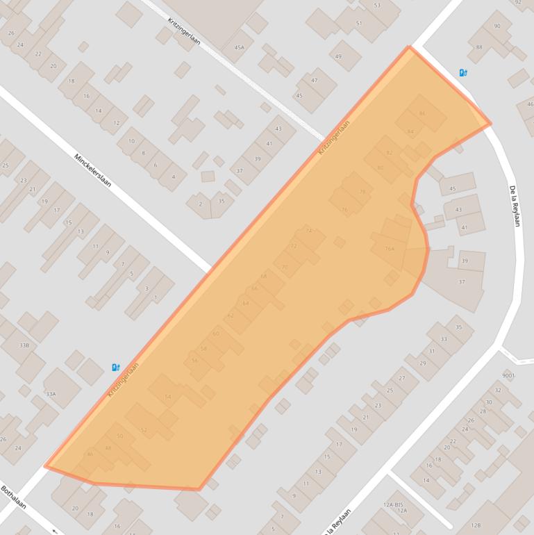 Kaart van postcodegebied 3707TD.