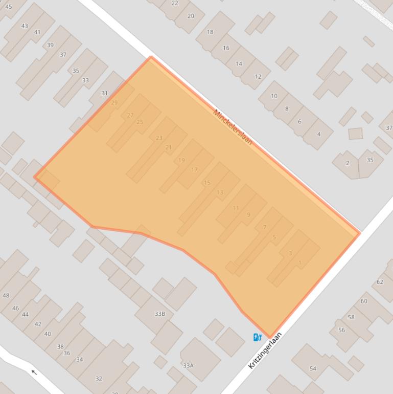 Kaart van postcodegebied 3707TG.