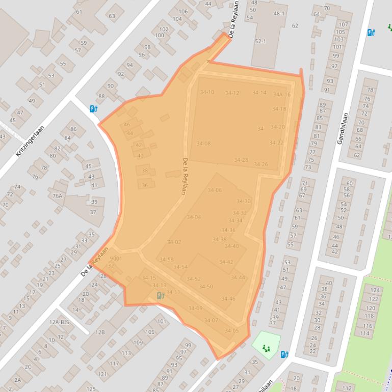 Kaart van postcodegebied 3707TM.