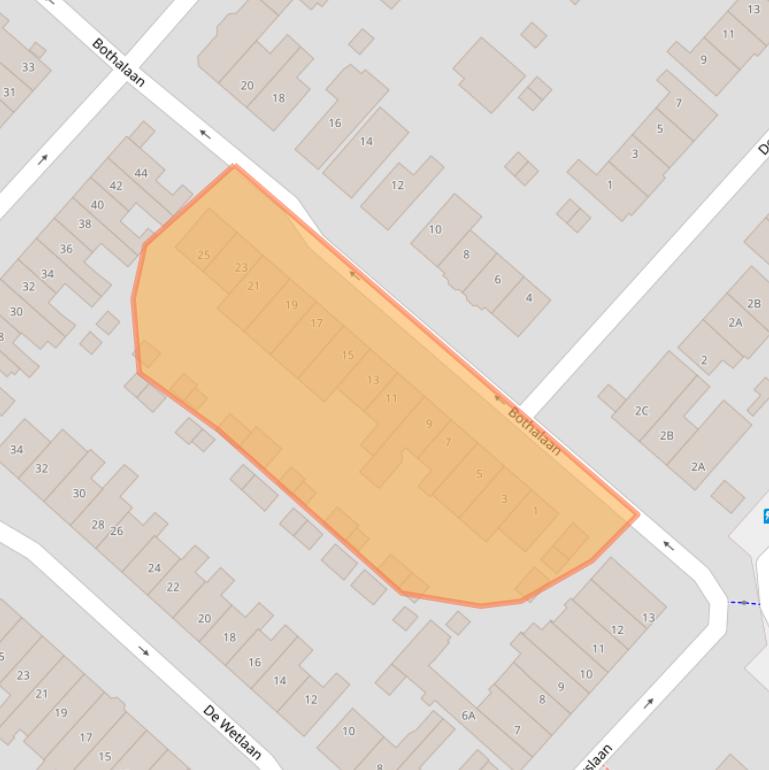 Kaart van postcodegebied 3707XG.