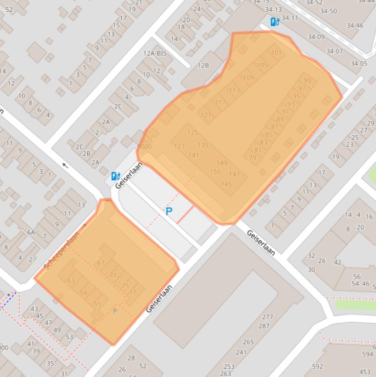 Kaart van postcodegebied 3707XR.