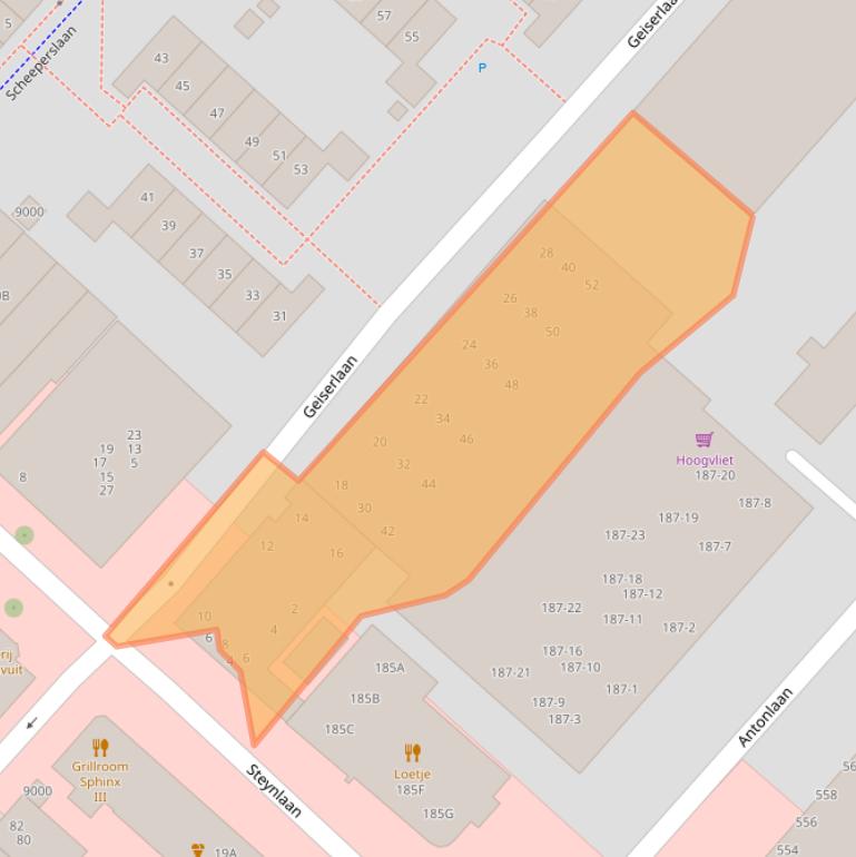 Kaart van postcodegebied 3707XS.