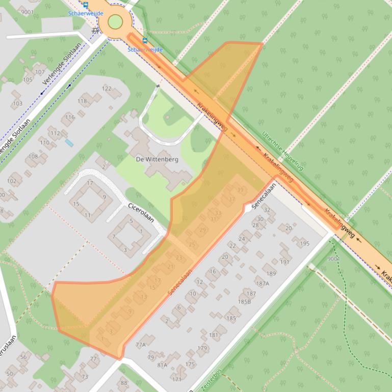 Kaart van postcodegebied 3707ZP.