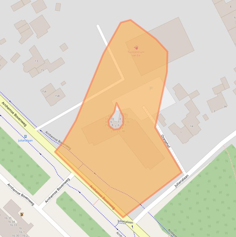 Kaart van postcodegebied 3708AK.