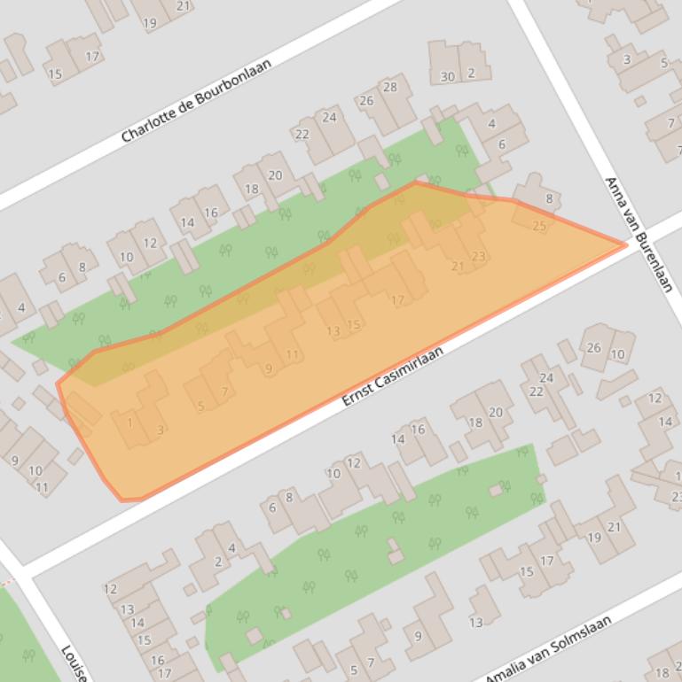 Kaart van postcodegebied 3708CG.