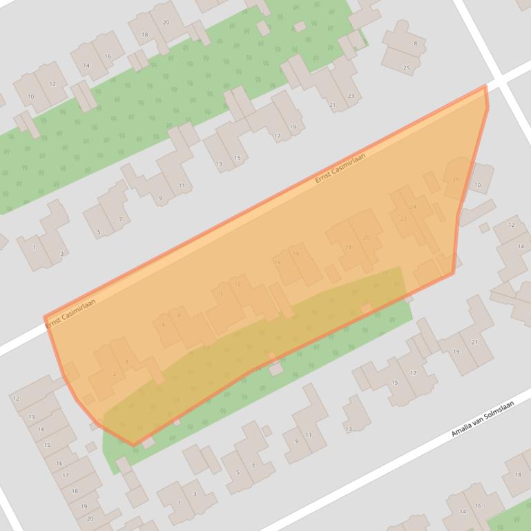 Kaart van postcodegebied 3708CJ.