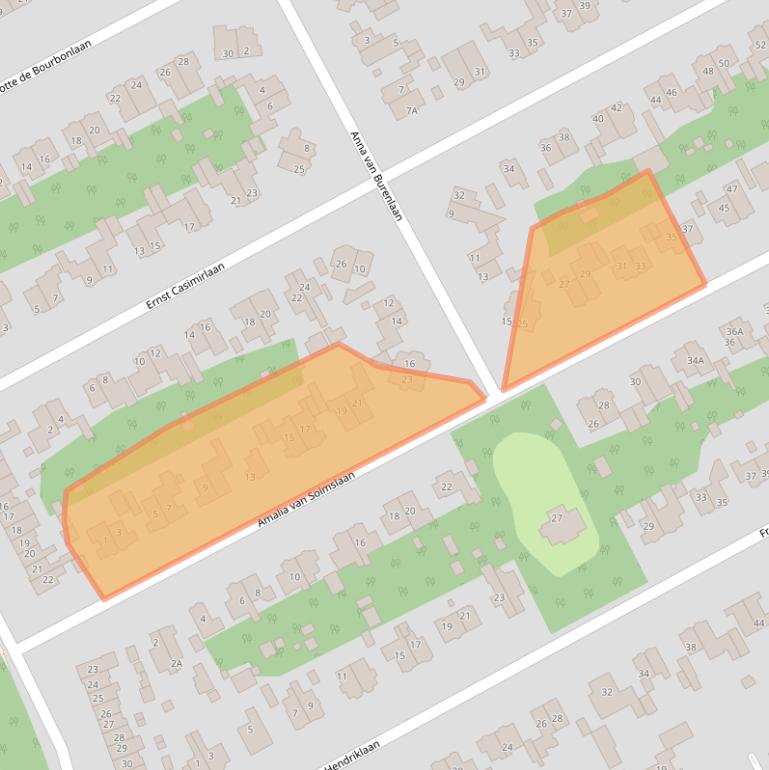 Kaart van postcodegebied 3708CL.