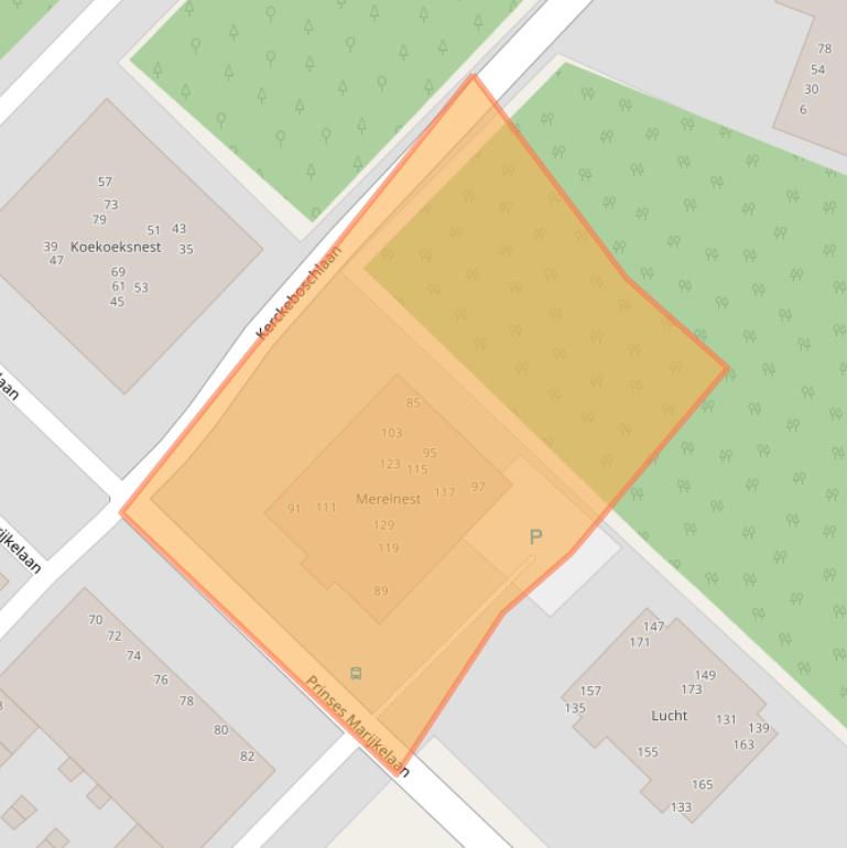 Kaart van postcodegebied 3708DB.