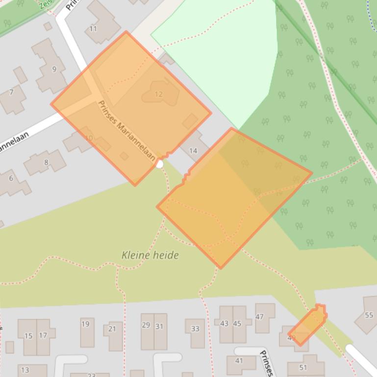 Kaart van postcodegebied 3708EE.