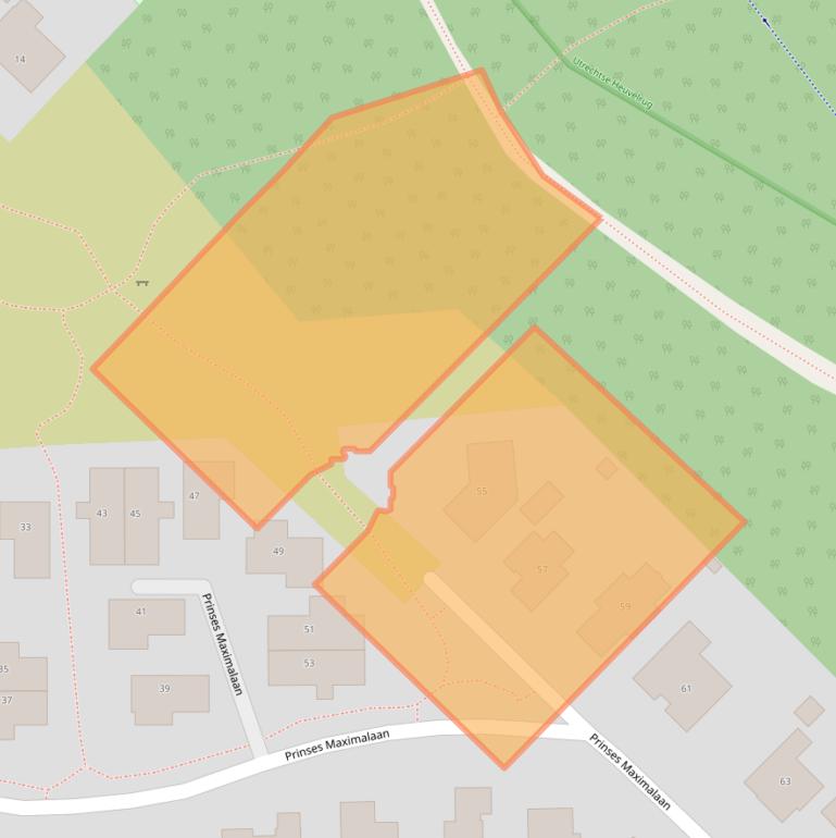 Kaart van postcodegebied 3708EH.