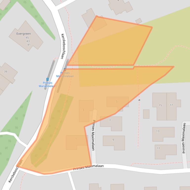 Kaart van postcodegebied 3708EM.