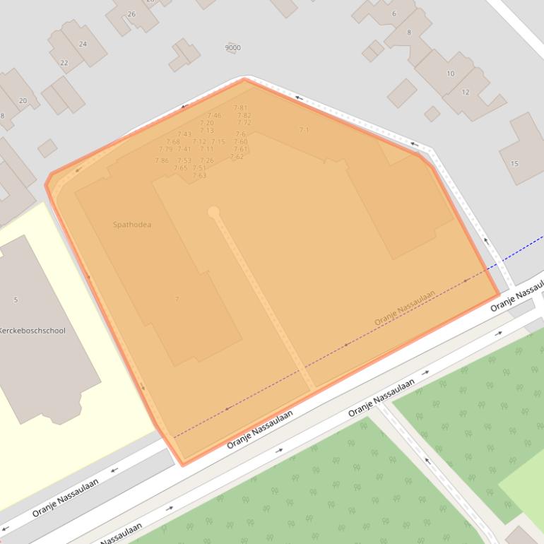 Kaart van postcodegebied 3708GB.