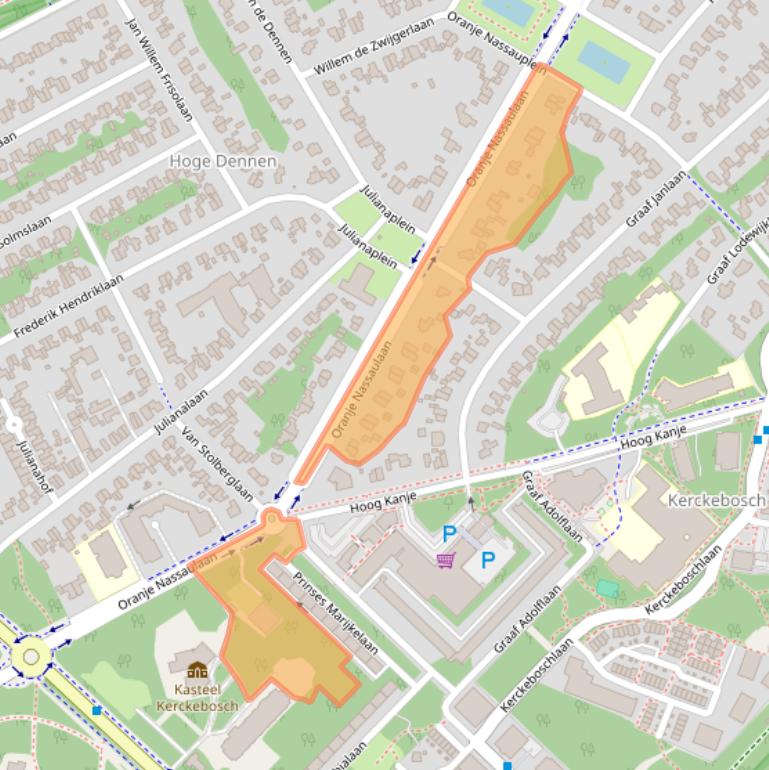 Kaart van postcodegebied 3708GD.