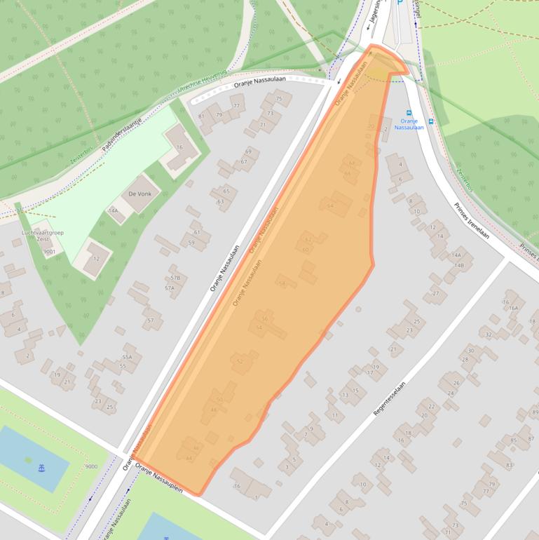 Kaart van postcodegebied 3708GE.