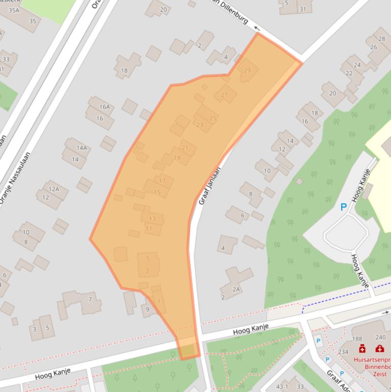 Kaart van postcodegebied 3708GH.