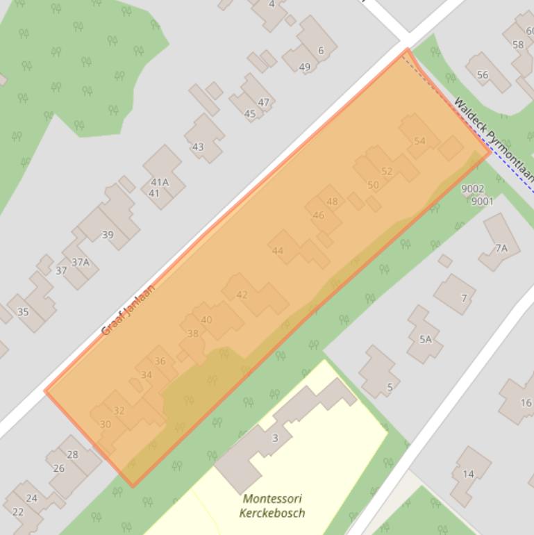 Kaart van postcodegebied 3708GN.