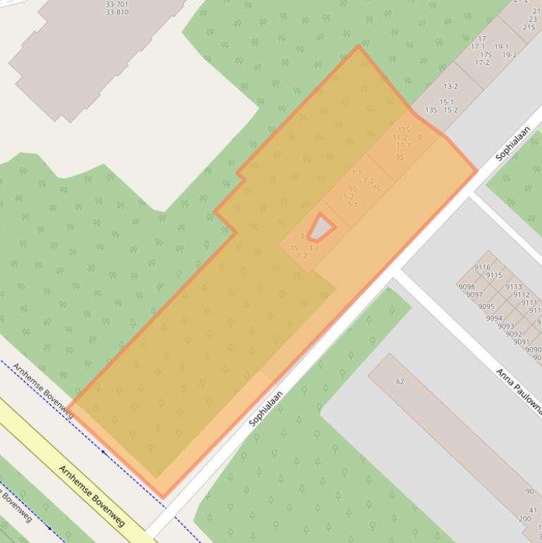 Kaart van postcodegebied 3708HA.