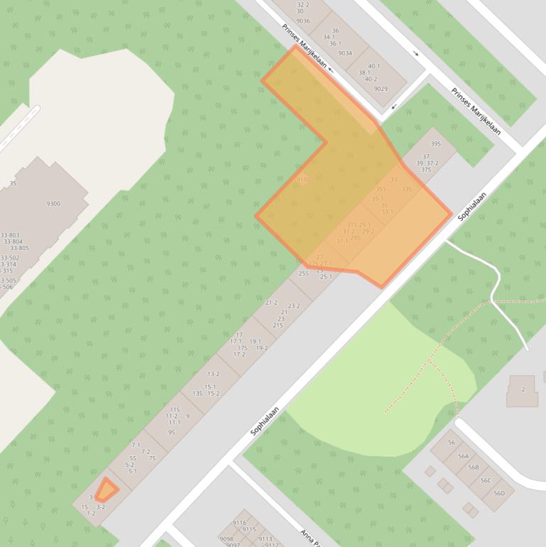 Kaart van postcodegebied 3708HC.