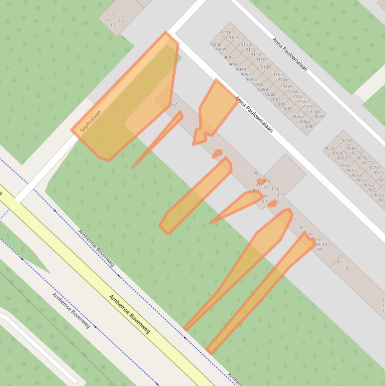 Kaart van postcodegebied 3708HG.