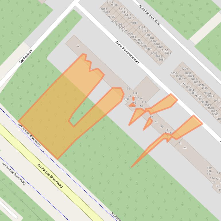 Kaart van postcodegebied 3708HH.