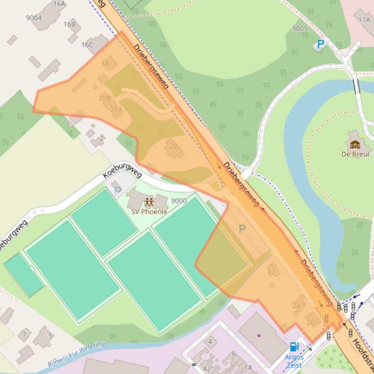 Kaart van postcodegebied 3708JC.